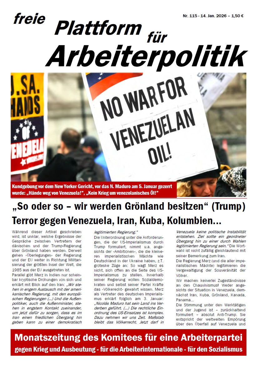 freie Plattform f&uuml;r Arbeiterpolitik Nr. 115